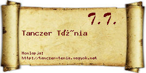 Tanczer Ténia névjegykártya